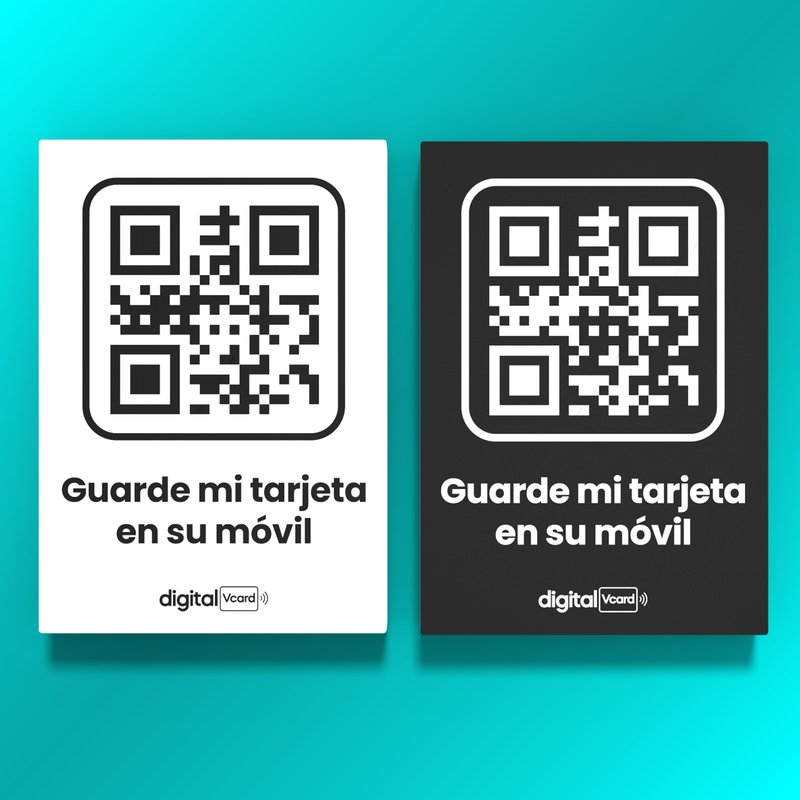 Placas de aluminio composite con QR de digitalVCard